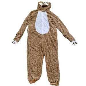 Sloth Halloween Costume Unisex Kids Youth Sz XL (16-18) Sleepwear Pajamas Hood